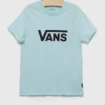 Vans tricou de bumbac pentru copii GR FLYING V CREW GIR FLYV MBLUE cu imprimeu