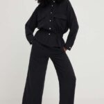 Answear Lab compleu femei, culoarea negru