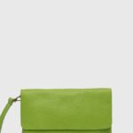 Answear Lab poseta piele culoarea verde