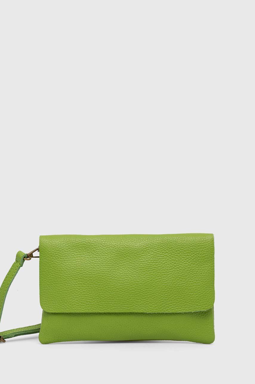 WW23-TOD0EF-77X_F1 Answear Lab poseta piele culoarea verde - imagine 1