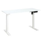 Birou reglabil pe 3 Inaltimi Design Anti-coliziune, 120x60x74.5-114.5cm, Alb Vinsetto | Aosom RO