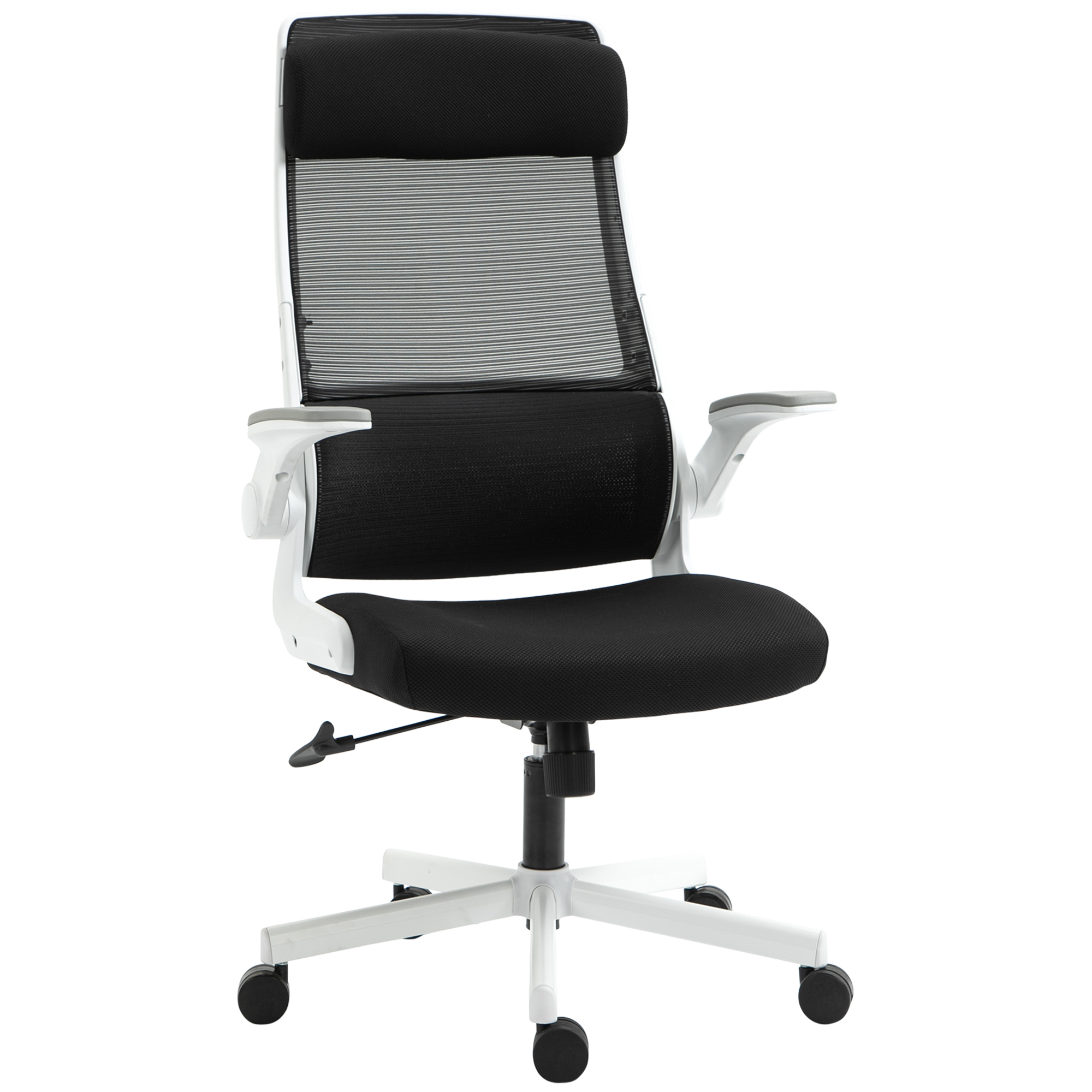UZC98a187565e862e Scaun de birou Vinsetto din plasa, reglabil pe inaltime cu cotiere rabatabile | Aosom RO - imagine 1
