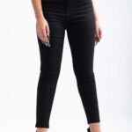 Blugi dama marimi mari din bumbac negru cu croi slim 2XL (44)