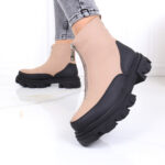 Bocanci Femei bej imblaniti Alora - imagine 2