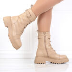 Bocanci Femei bej imblaniti Elera - imagine 2