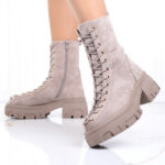 Bocanci Femei bej imblaniti Karmona