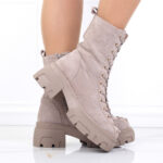 Bocanci Femei bej imblaniti Karmona - imagine 2