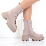 Bocanci Femei bej imblaniti Karmona - imagine 3