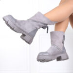 Bocanci Femei gri imblaniti Zinoria - imagine 2