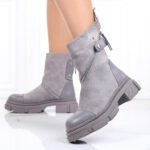 Bocanci Femei gri imblaniti Zinoria