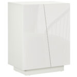 Dulap multifunctional cu 3 nivele din PA alb cu polita reglabila pe 3 niveluri si baza inaltata, 70x40x88 cm