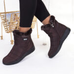 Ghete Femei imblanite maro Freda