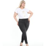 Blugi dama marimi mari negru 6XL (52)