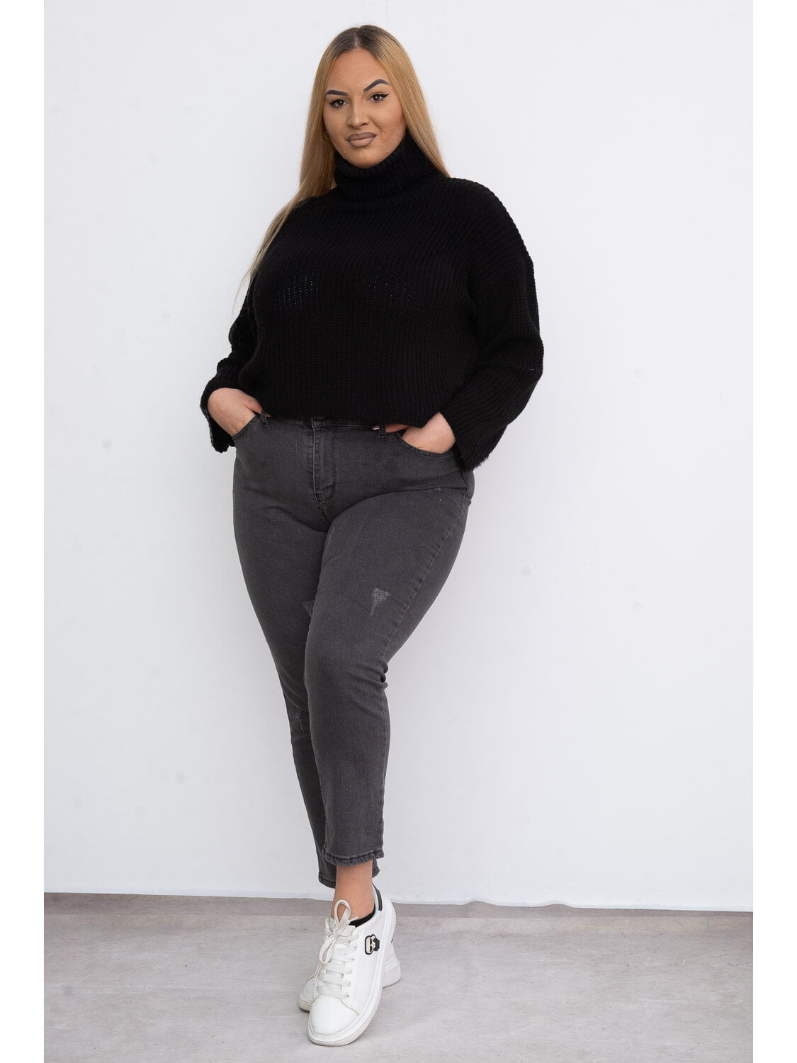 haine-de-vis-blugi-dama-opal-gri-plus-size-25185 Blugi dama marimi mari Opal gri XL (42) - imagine 1