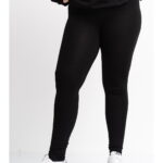 Colanti tip leggins din bumbac negru pentru dama marimi mari 4XL (48)