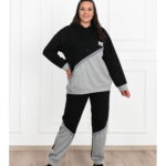 Trening din bumbac gri pentru dama marimi mari Design Hommes XL (42)