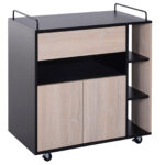 Carucior de bucatarie HOMCOM, dulap cu roti, mobilier pentru bucatarie | Aosom RO