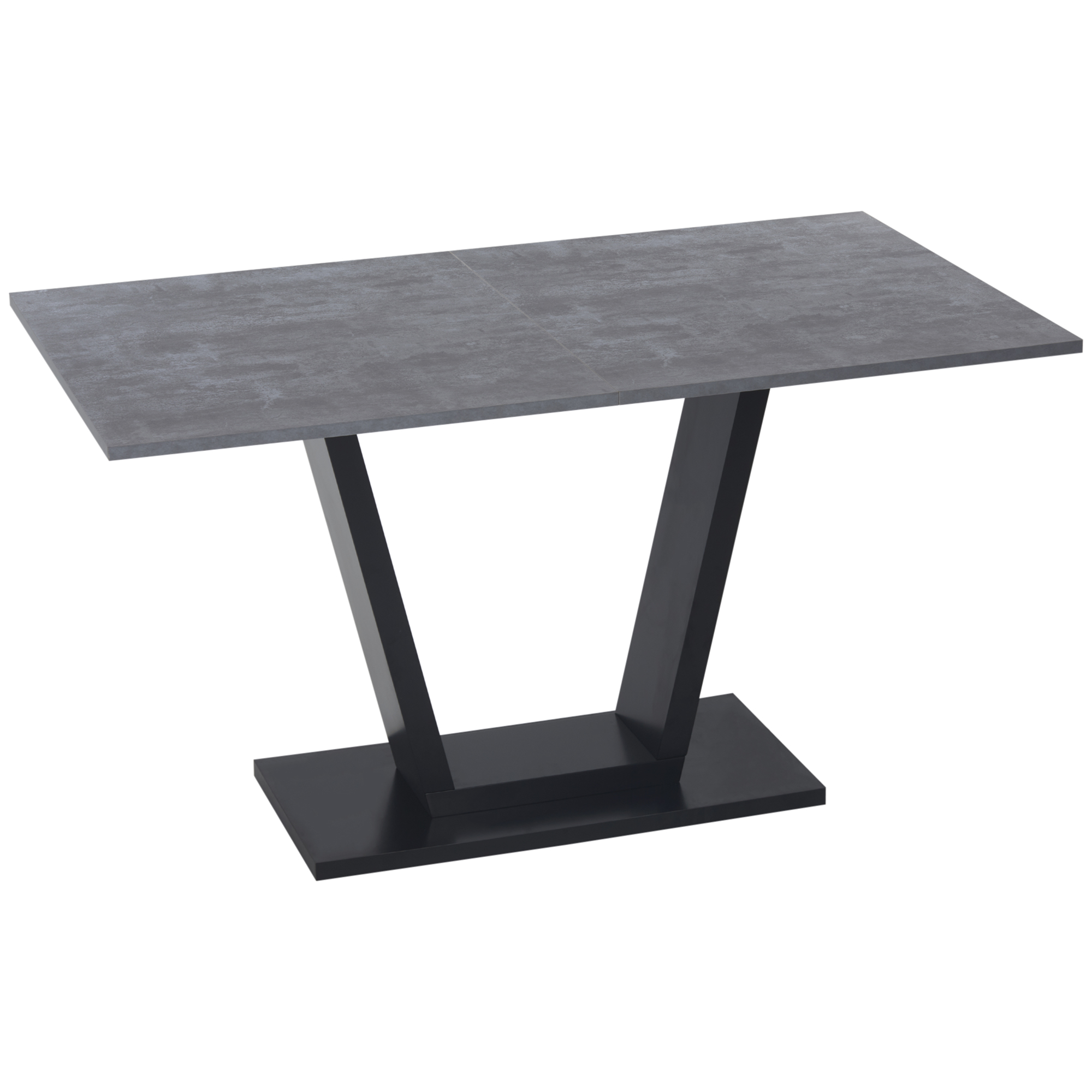 iu598a1869cfaa130 Masa 4-6 persoane, blat cu efect marmura, baza din otel, 140x80x76cm | Aosom RO - imagine 1