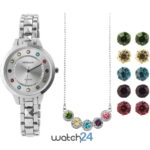 Set Ceas dama, lantisor cu pandantiv, 6 perechi cercei