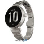 SmartWatch Aura cu Apel Bluetooth, 1.04 inch (340*340), Rezistenta la apa IP68, BPM, SPO2, Ciclu menstrual, Moduri sport, Vreme, Monitorizare somn, Argintiu