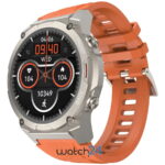 SmartWatch FutureGoMix2 cu Bluetooth 5.3, 1.43 inch AMOLED Full Touch Screen (466*466), Rezistenta la apa IP68, Ritm cardiac, Nivel Oxigen, Moduri sport, Vreme, Monitorizare somn, Orange