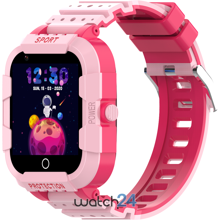 smartwatch-smartech-ct12-roz-36838 SmartWatch pentru copii Wonlex cu Functie Telefon (SIM), 4G - Compatibil DIGI, GPS, SOS, Apel Video, Functie Spion, Calculator, CT12 Roz - imagine 1