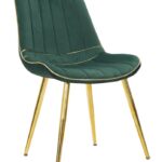 SCAUN PARIS VERDE/AURIU SET 2 BUC CM 51X59X79