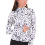 Bluza cropped Bella, pe gat, Alphabet