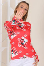 Bluza cu imprimeu de Craciun - Best Family - imagine 2
