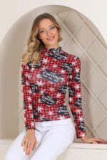 Bluza cu imprimeu de Craciun - Happy New Year