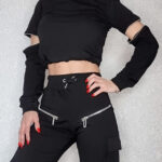Bluza sport Fancy cu gluga