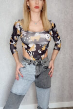 Body Panther cu maneca lunga - imagine 2