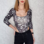 Body Zipper cu maneca lunga