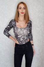 Body Zipper cu maneca lunga