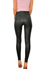 Colanti Desire din piele ecologica, Negru - imagine 2