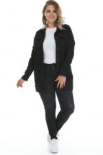 Geaca lunga de blug Ashe, Negru