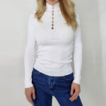 Maleta Gyana, pe gat, cu model decupat, Alb, Marime universala S/M