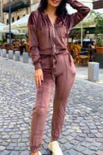 Trening de catifea Rosa, Chocolate, Marime S/M - imagine 2
