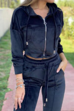 Trening de catifea Rosa, Negru, Marime S/M - imagine 2