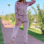Trening de catifea Rosa, Rose, Marime S/M