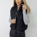 Vesta scurta de fas Pamela, Negru