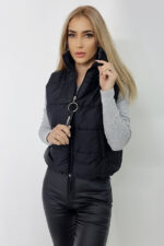 Vesta scurta de fas Pamela, Negru