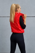 Vesta scurta de fas Pamela, Rosu - imagine 2