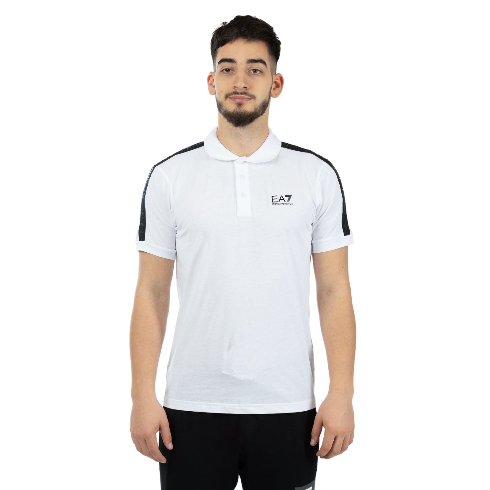 Emporio-Armani-EA7-Train-Logo-Series-M-Tape-Polo-CO-3DPF23PJ02Z01100-1_full Tricou polo EMPORIO ARMANI EA7 pentru barbati TRAIN LOGO SERIES M TAPE POLO CO - 3DPF23PJ02Z01100 - imagine 1