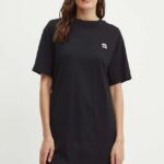 Karl Lagerfeld rochie in bumbac culoareinegru, ini, oversize, 245W1352