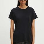Samsoe Samsoe tricou din bumbac culoarea negru