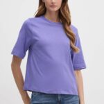 United Colors of Benetton tricou din bumbac femei, culoarea violet