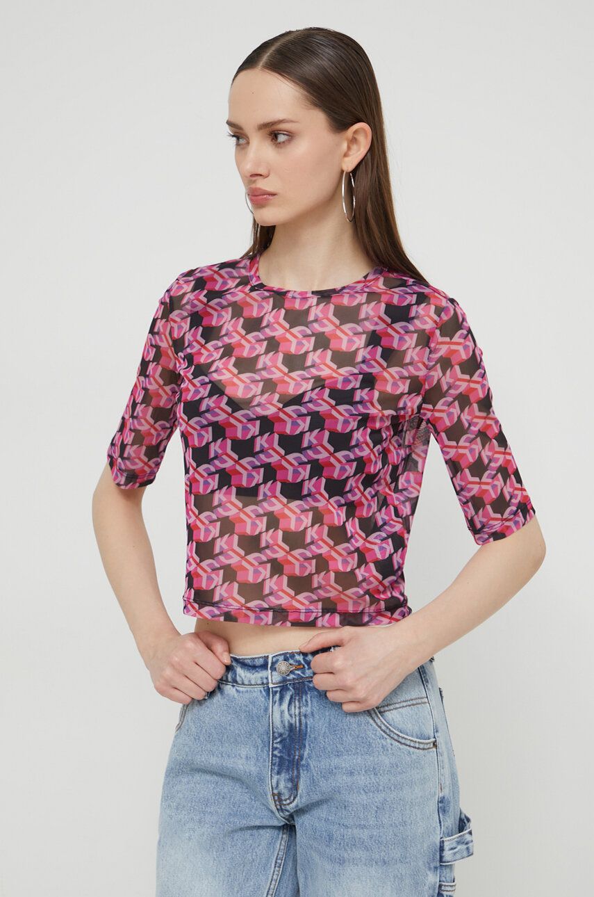 AA00-TSD10G-40A_F1 Karl Lagerfeld Jeans tricou femei, culoarea violet - imagine 1