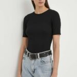 Samsoe Samsoe tricou femei, culoarea negru