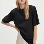 Gestuz tricou femei, culoarea negru, 10909316